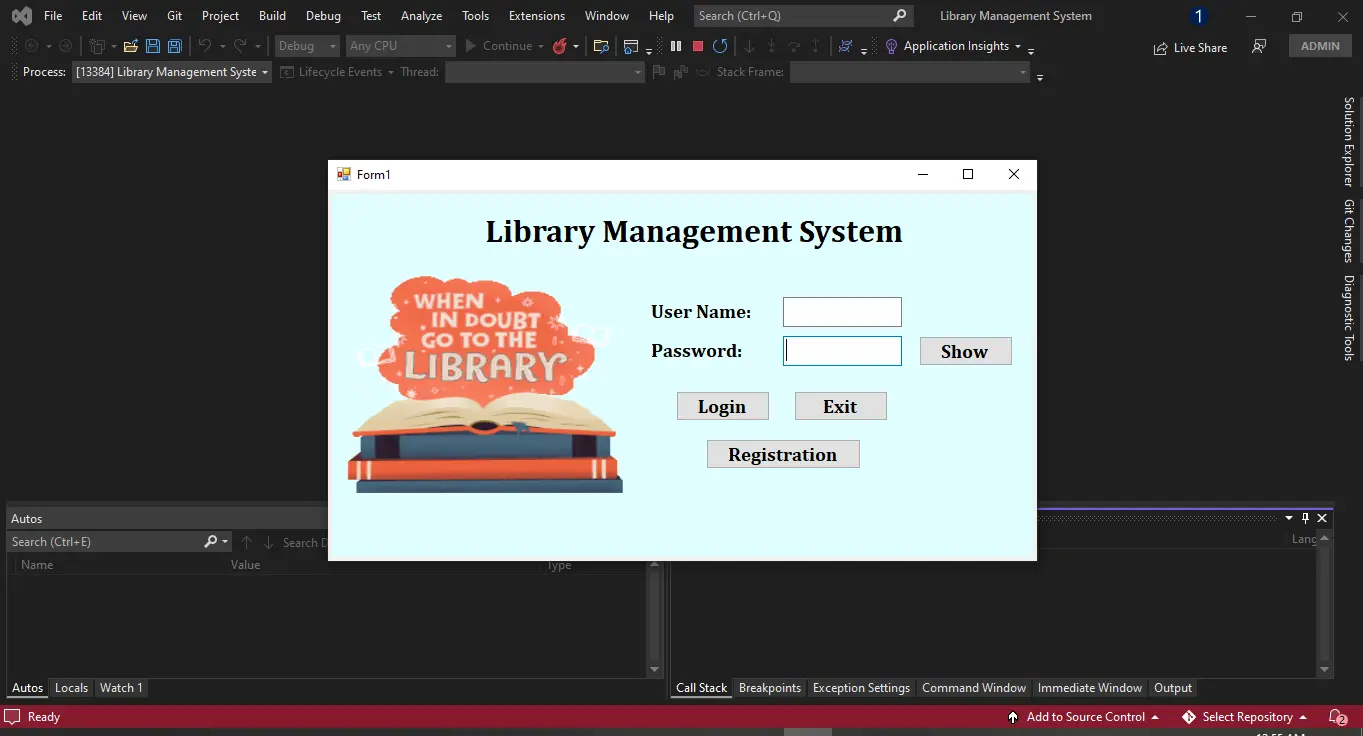 Original public project image for Library Management System